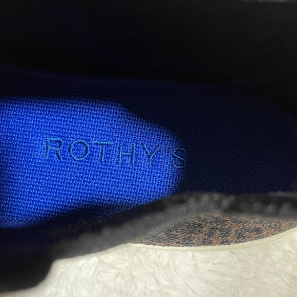 Rothy's The Chelsea Ankle Boot Leopard Print Brown Black Recycled 9 - Picture 5 of 8